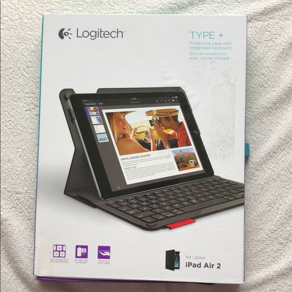 Logitech protective case with integrated keyboard